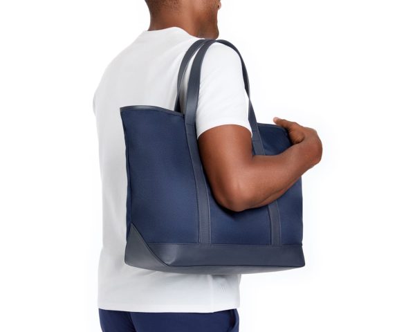 The Treadwell Tote: Navy Ballistic White Embroidery on Sale - Image 3