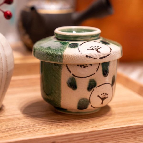 Handmade Oribe Camellia Chawanmushi Cup Sale - Image 2