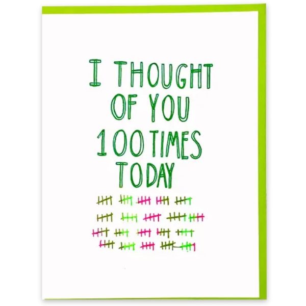I Thought Of You 100 Times Card For Cheap