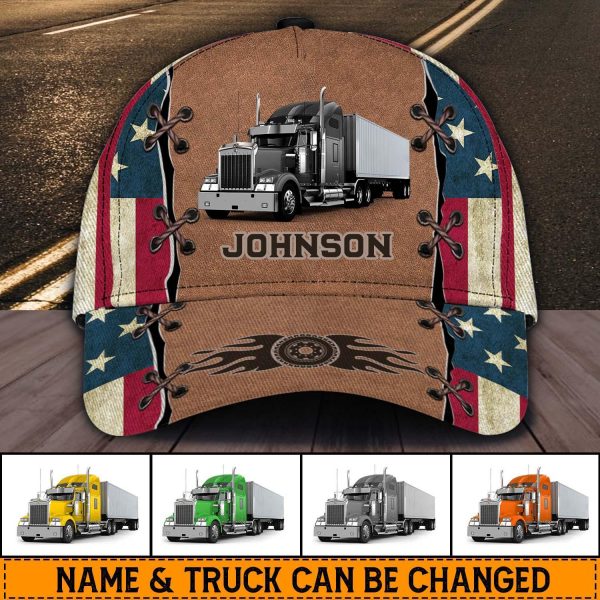 Trucker The Road King Personalized Cap, Personalized Gift for Truckers - CP161PS08 Cheap